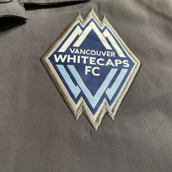 Adidas Vancouver Whitecaps FC Full Snap ATM Jacket Mens XL Gray Lined NWT MLS - Picture 3 of 16
